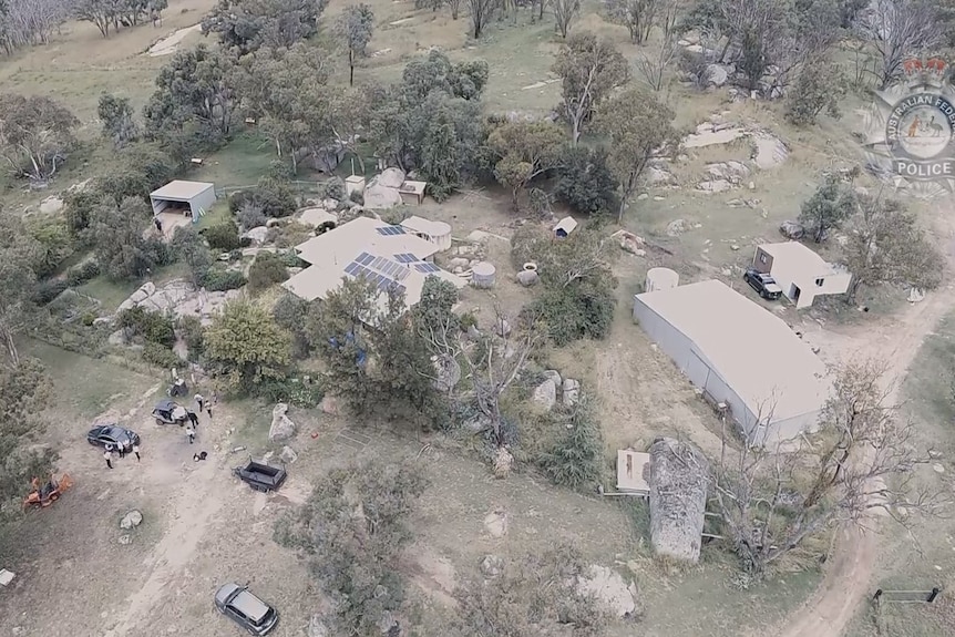 Aerial shot of James Davis rural property
