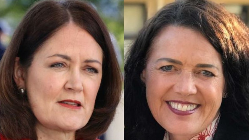 A composite image of two profile photographs of Sarah Henderson and Libby Coker.