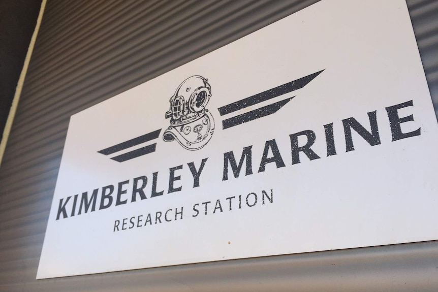 Kimberley Marine Research Station sign