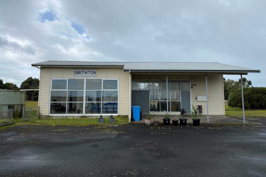 The old passenger terminal at the Smithton Airport
