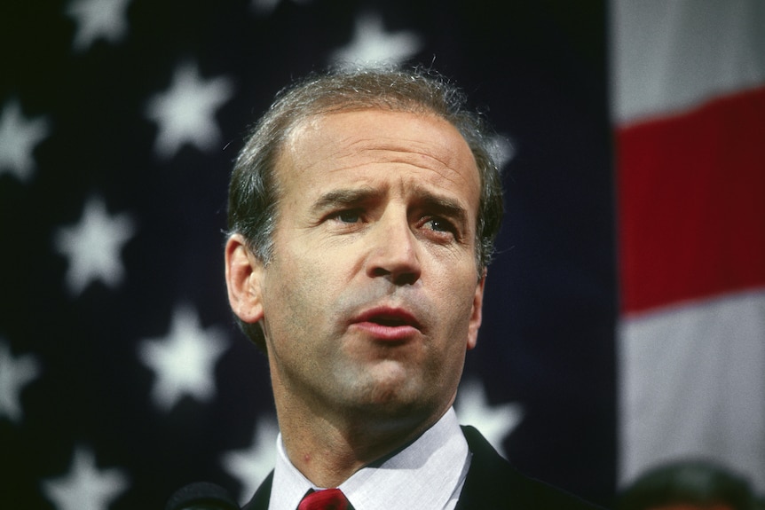 Senator Joe Biden announcing his candidacy in 1987