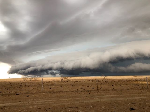 Storm clouds roll over Morvada Station
