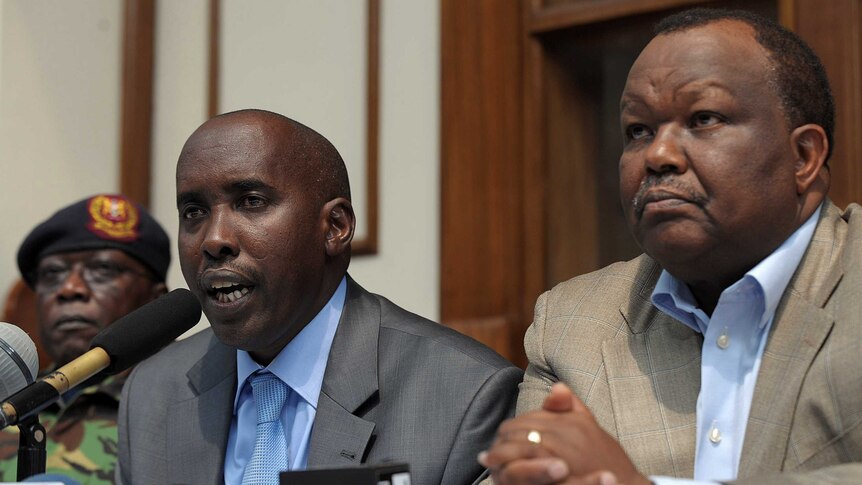 Kenya interior minister Ole Lenku at a press conference