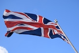 British flag on a flagpole.
