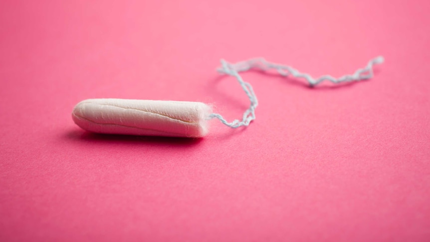 Tampon on a pink background.