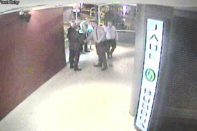 Crown Prince Frederik's entourage is turned away by Jade Buddha security at 11:28pm Friday.
