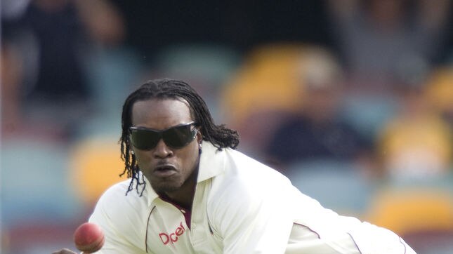 Gayle fields off his own bowling