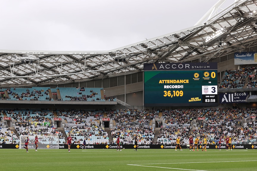 Matildas record crowd