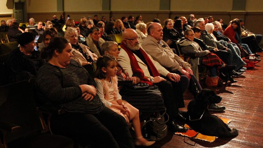 The audience at the Melbourne City Ballet performance in Zeehan.