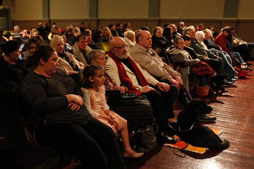 The audience at the Melbourne City Ballet performance in Zeehan.