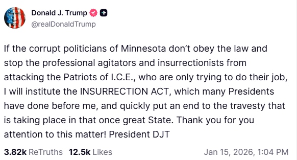 A verdade de Donald Trump sobre Minnesota
