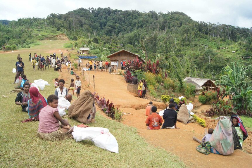 Villagers in Western Province, Papua New Guinea