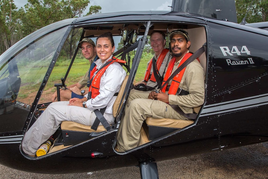 An aerial survey team working to protect endangered curlews