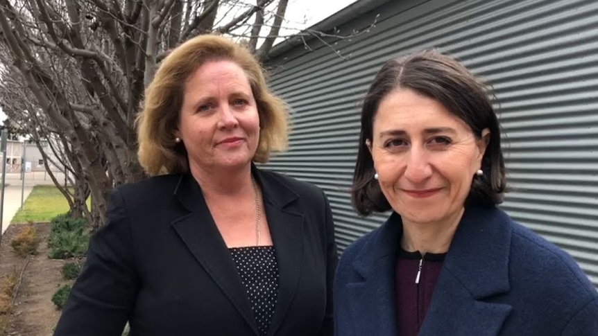 Liberal candidate for the Wagga Wagga by-election Julie Ham with Premier Gladys Berejiklian