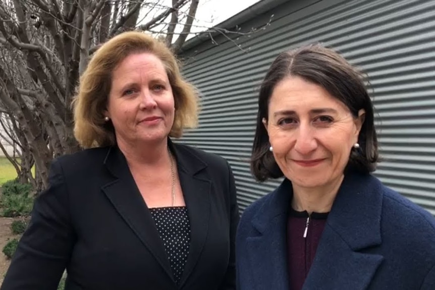 Liberal candidate for the Wagga Wagga by-election Julie Ham with Premier Gladys Berejiklian