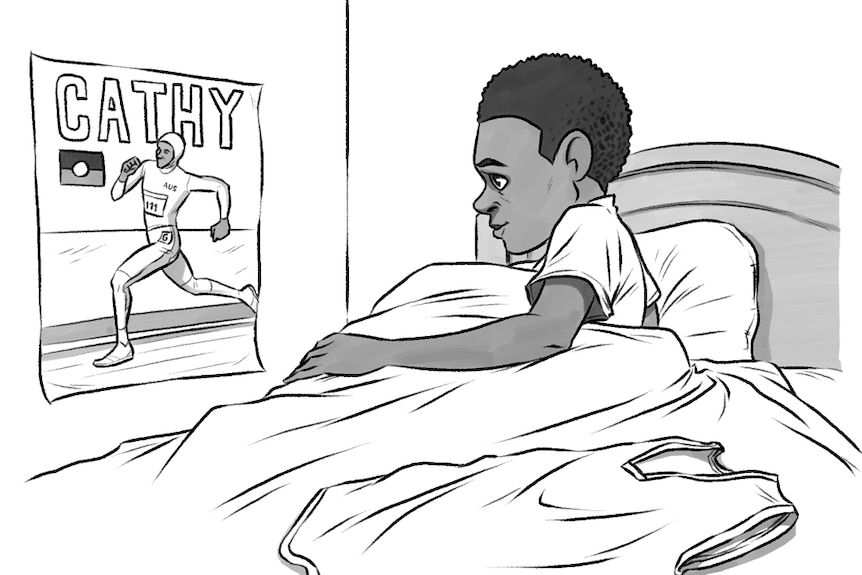 A cartoon featured in Patty Mills' Game Day book series.