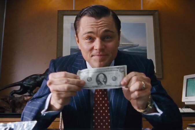 A scene from The Wolf of Wall Street