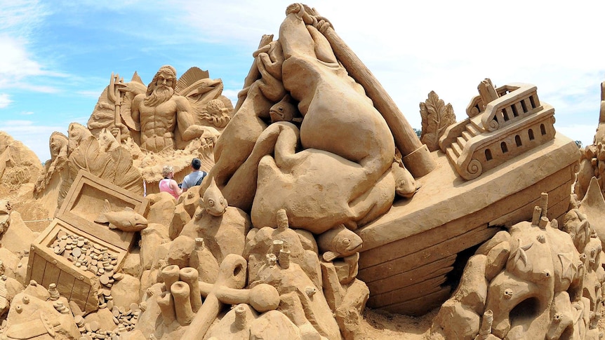 Under the Sea sand sculpture exhibition in Frankston until April 28, 2013.