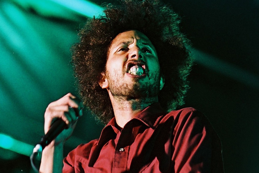 Zack de la Rocha from Rage Against The Machine performing at the 2008 Big Day Out