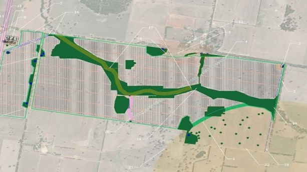 Arial view map of proposed site.