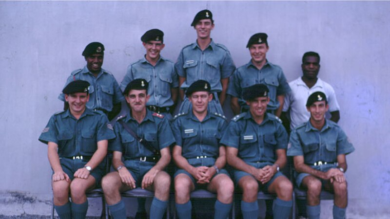 Doc Neeson with Pacific Island Regiment in PNG