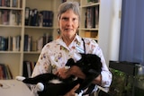 High School teacher Louise Davy her cat Bagheera