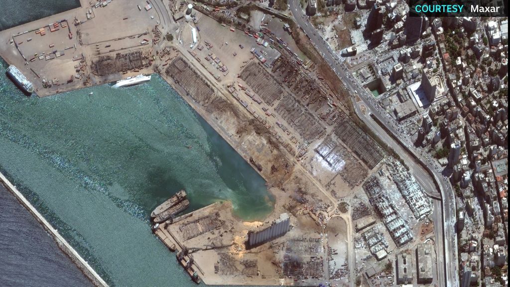 Satellite Images Shows Beirut Port Before And After Explosion - ABC News