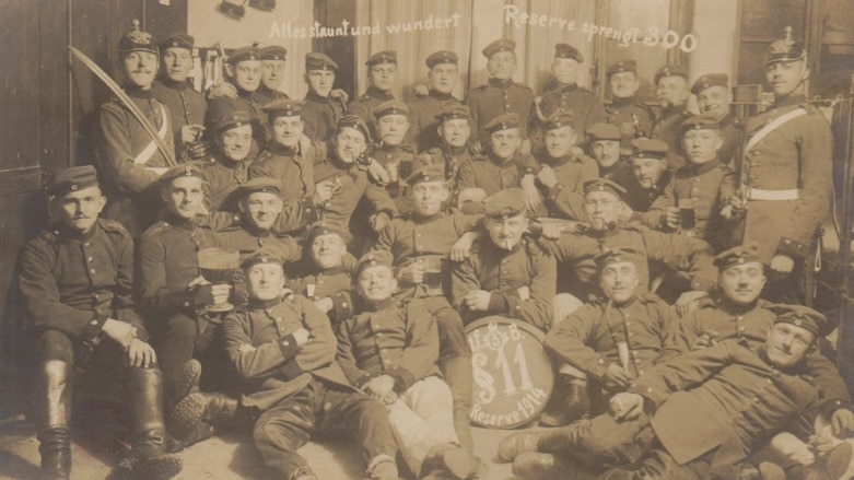 Group of German WWI soldiers in 1914