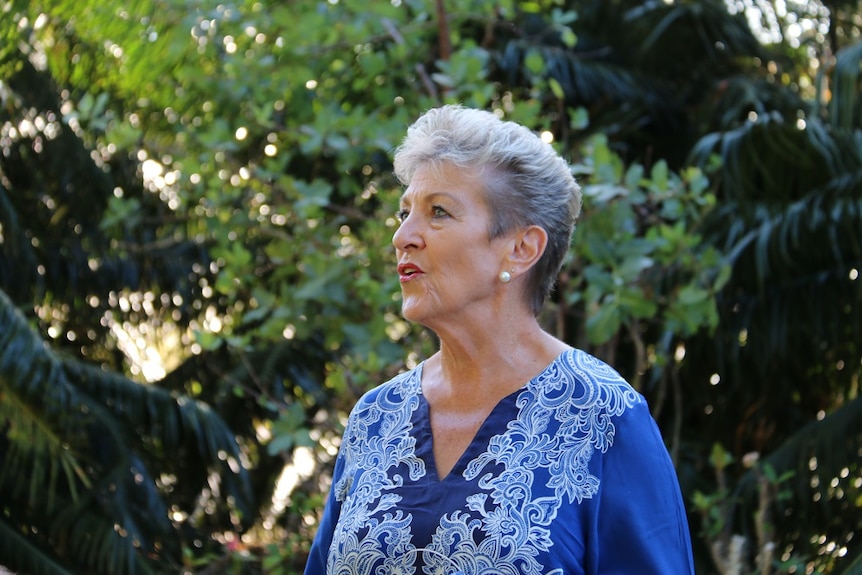 Fay Miller pictured in front of greenery