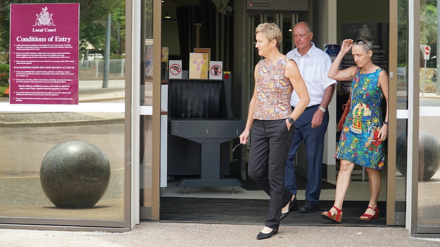 Collen Gwynne exits Darwin Local Court on Monday, December 6.