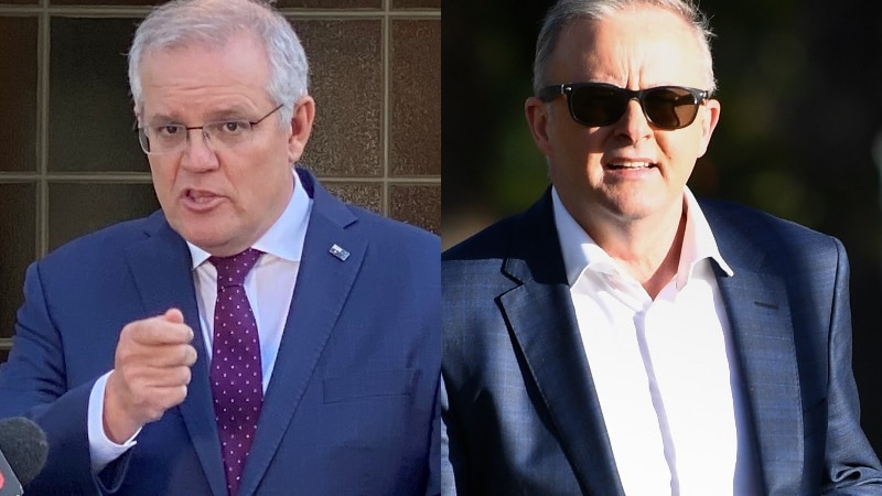 A composite image of Scott Morrison and Anthony Albanese