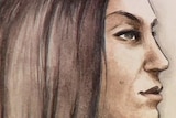 A close-up sketch of Natalie Dimistrovska