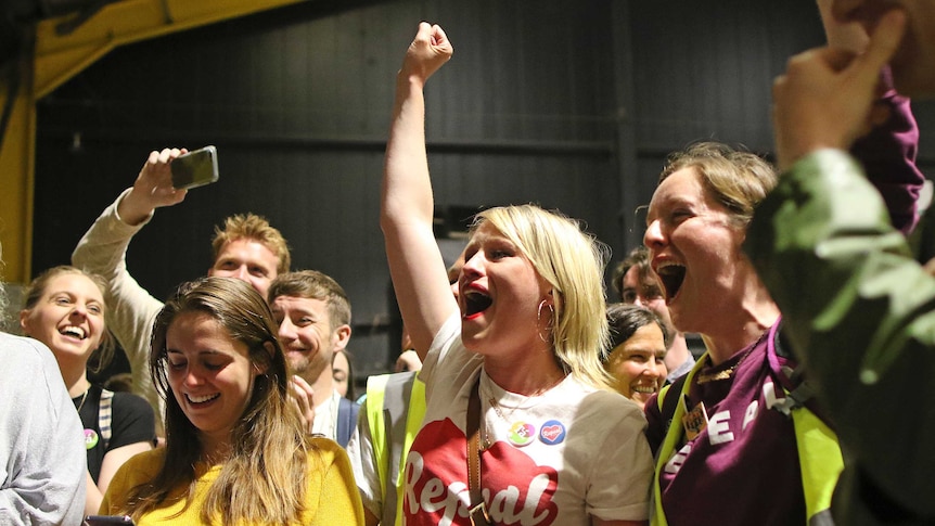 Yes supporters celebrated as the referendum results came in. (Image: AP/Peter Morrison)