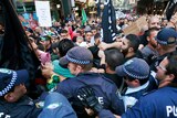 Police and protesters clash in Sydney streets