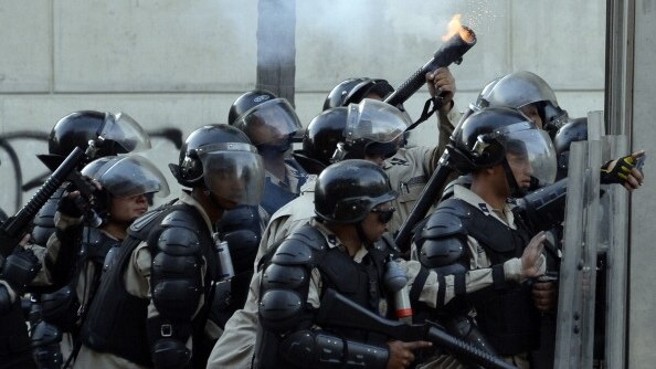 Venezuela's National Police confront demonstrators