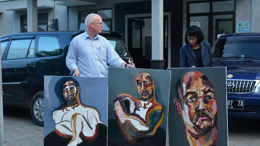 Lawyer carries Sukumaran's paintings