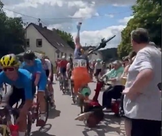 Pensioner 'living in her own world' causes terrifying cycling crash