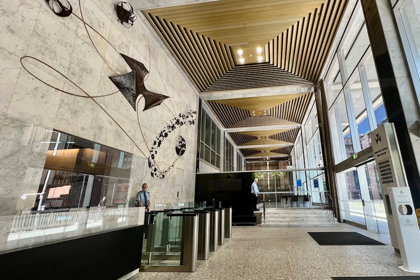 The foyer at the Reserve Bank of Australia headquarters