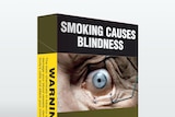 One example of the 'ugly' cigarette packet packaging unveiled by the Federal Government.