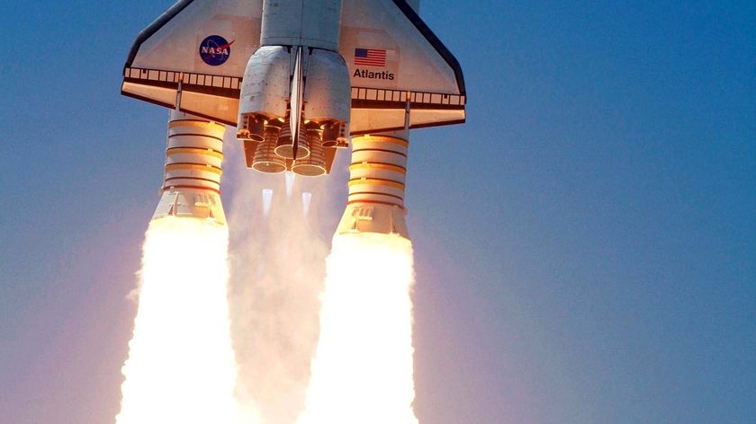 Space shuttle Atlantis soars to orbit