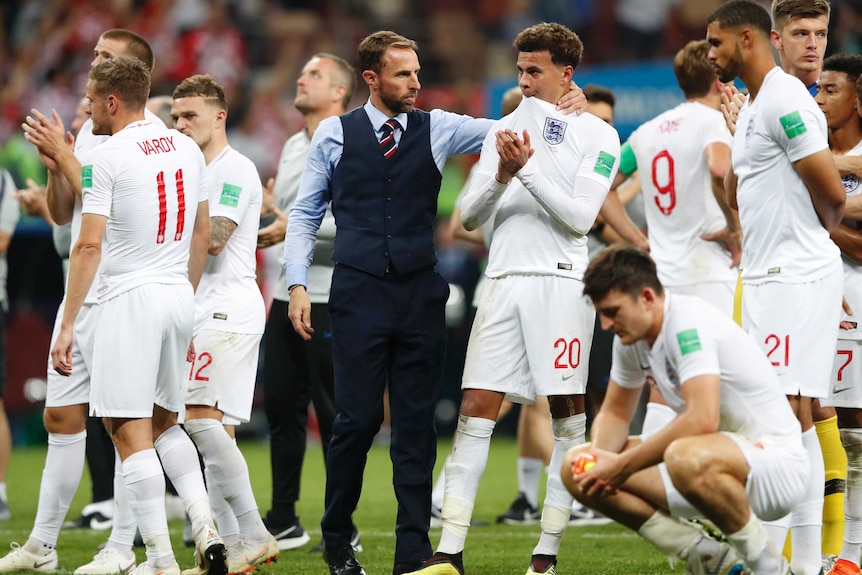 Gareth Southgate consoles Dele Alli