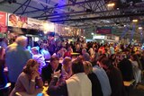 Crowds enjoying the array of food and wine at the Taste of Tasmania.