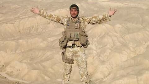 Ko Haapu in his New Zealand army uniform in Afghanistan.