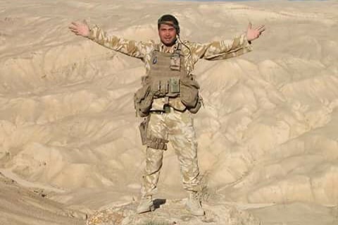 Ko Haapu in his New Zealand army uniform in Afghanistan.