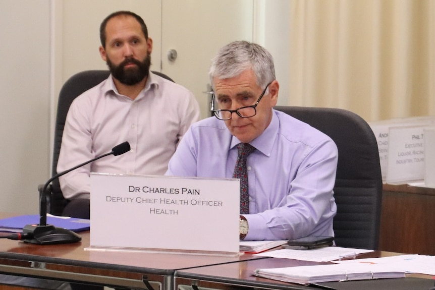 NT Deputy Chief Health Officer Dr Charles Pain at estimates in the NT. 