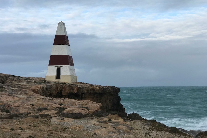 The Obelisk landmark stands on a cliff face at Robe, South Australia.