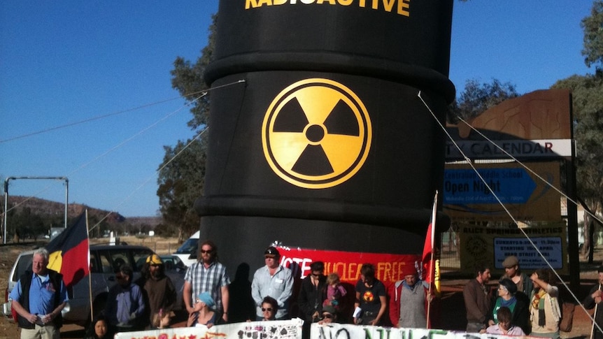 Nuclear waste protesting
