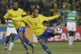 Delightful double: Luis Fabiano scored twice as Brazil completely outclassed the Ivory Coast.