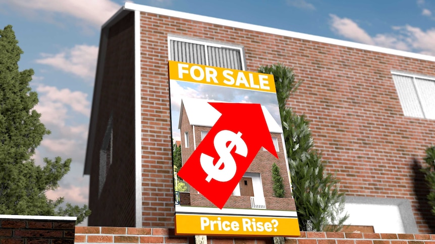 Image of a house with a for sale sign outside showing prices might rise.