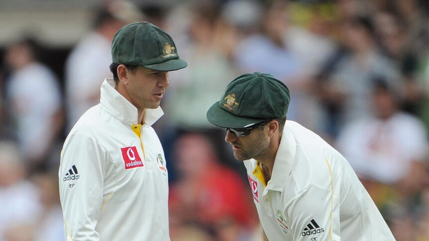 Simon Katich (right)... out for the rest of the campaign.